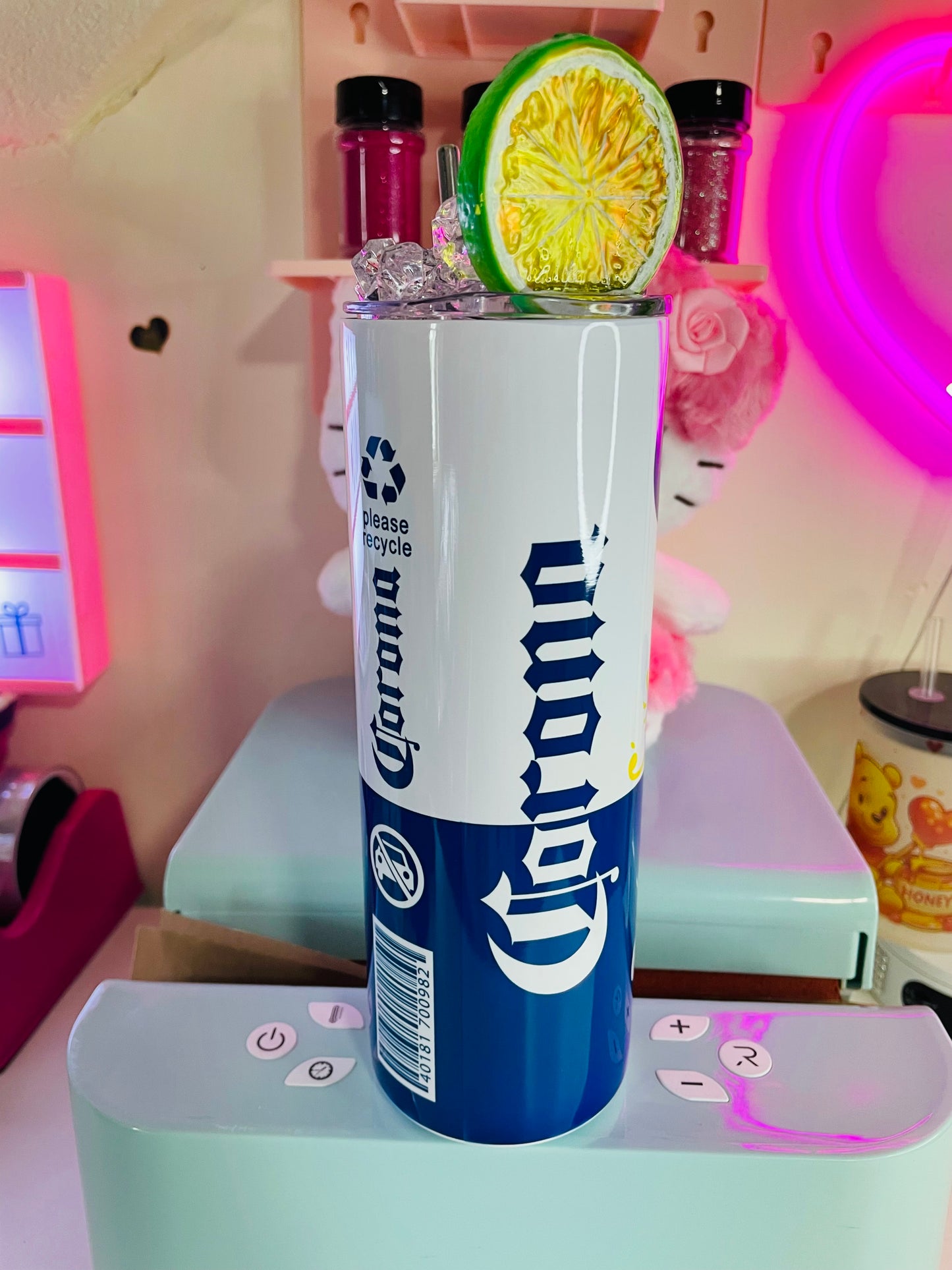 Corona- Tumbler con tapa!