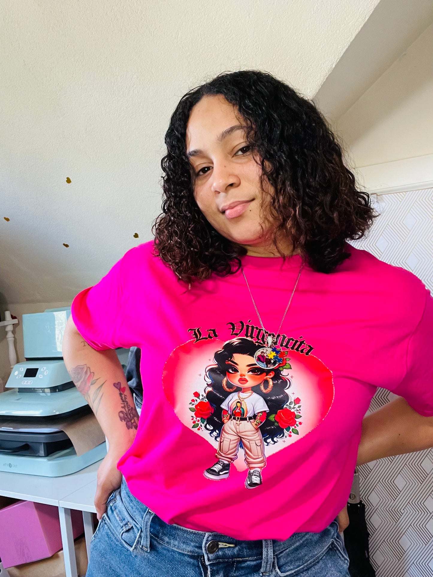 Camisetas de manga corta virgencita!