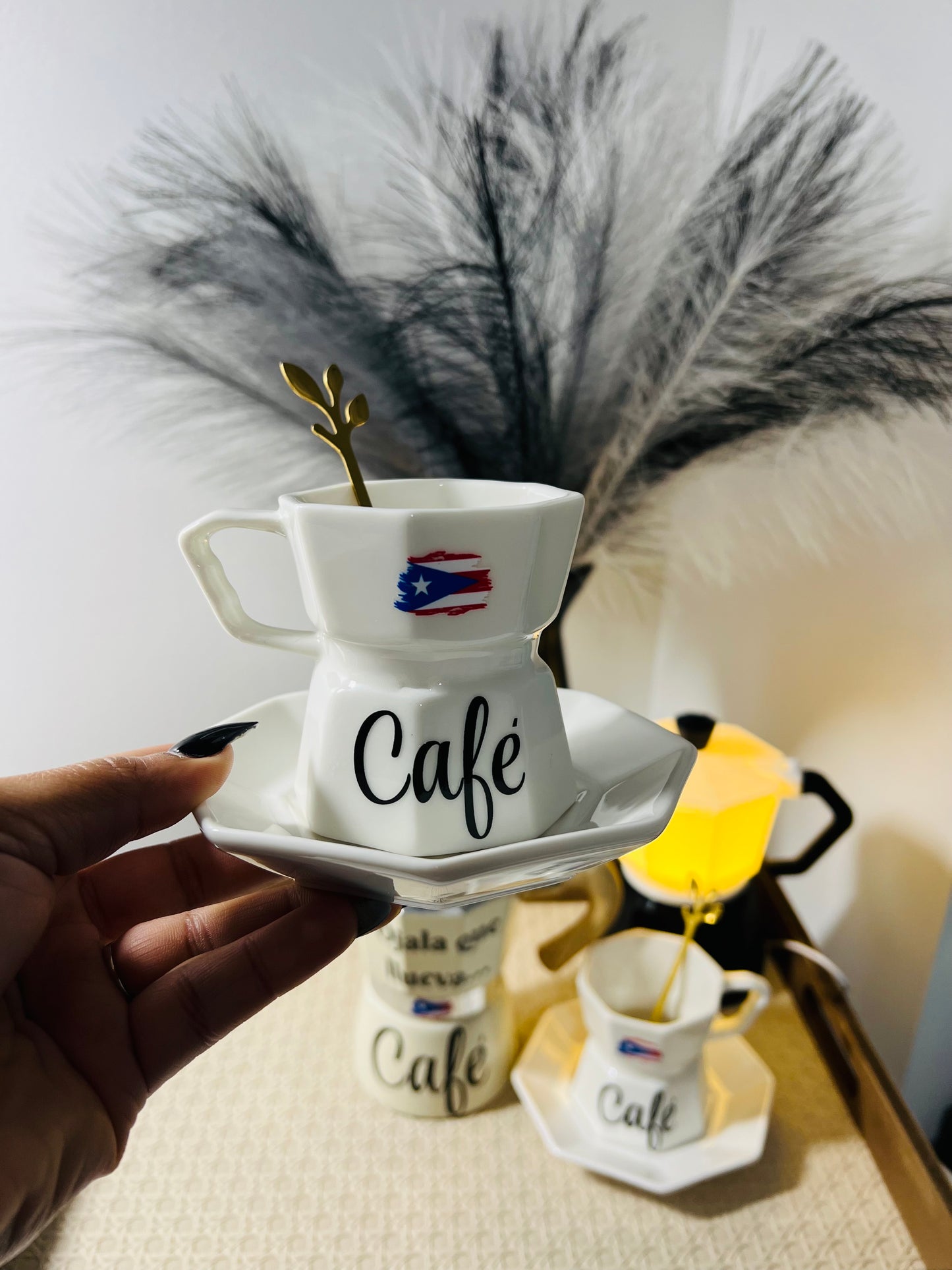taza cerámica estilo cafetera!