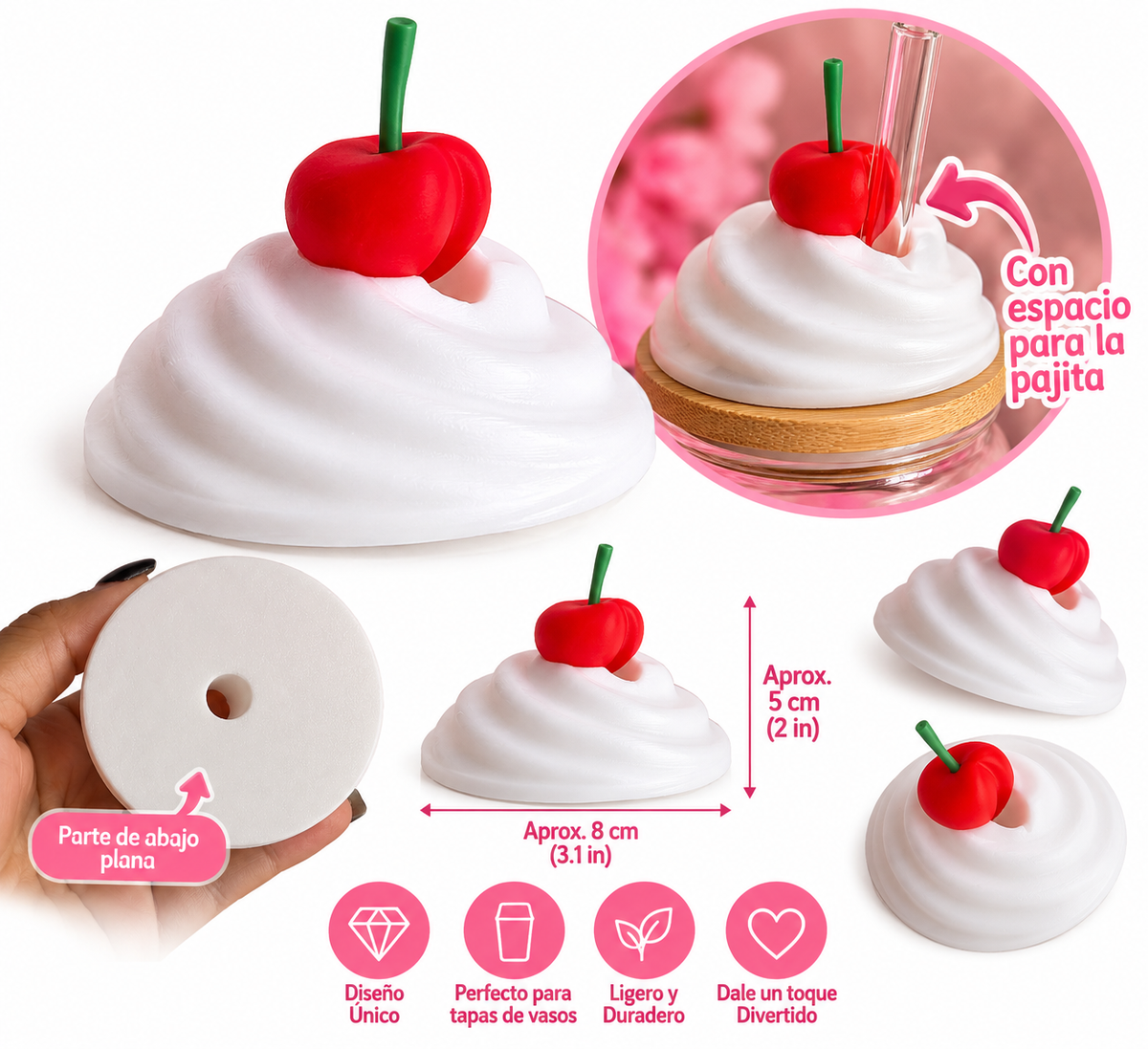 Topping de Suspiro para Tapa de Vaso | Blank para Crafters
