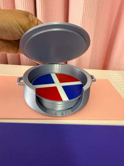 Calderito Porta Vasos Dominicano 🇩🇴 | Set de Posavasos