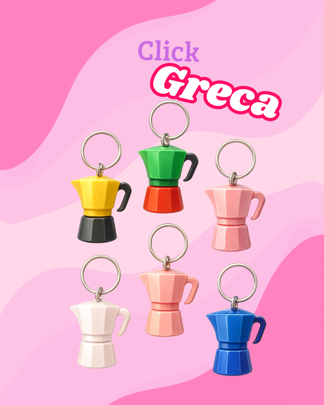 Llaveros click en forma de greca!
