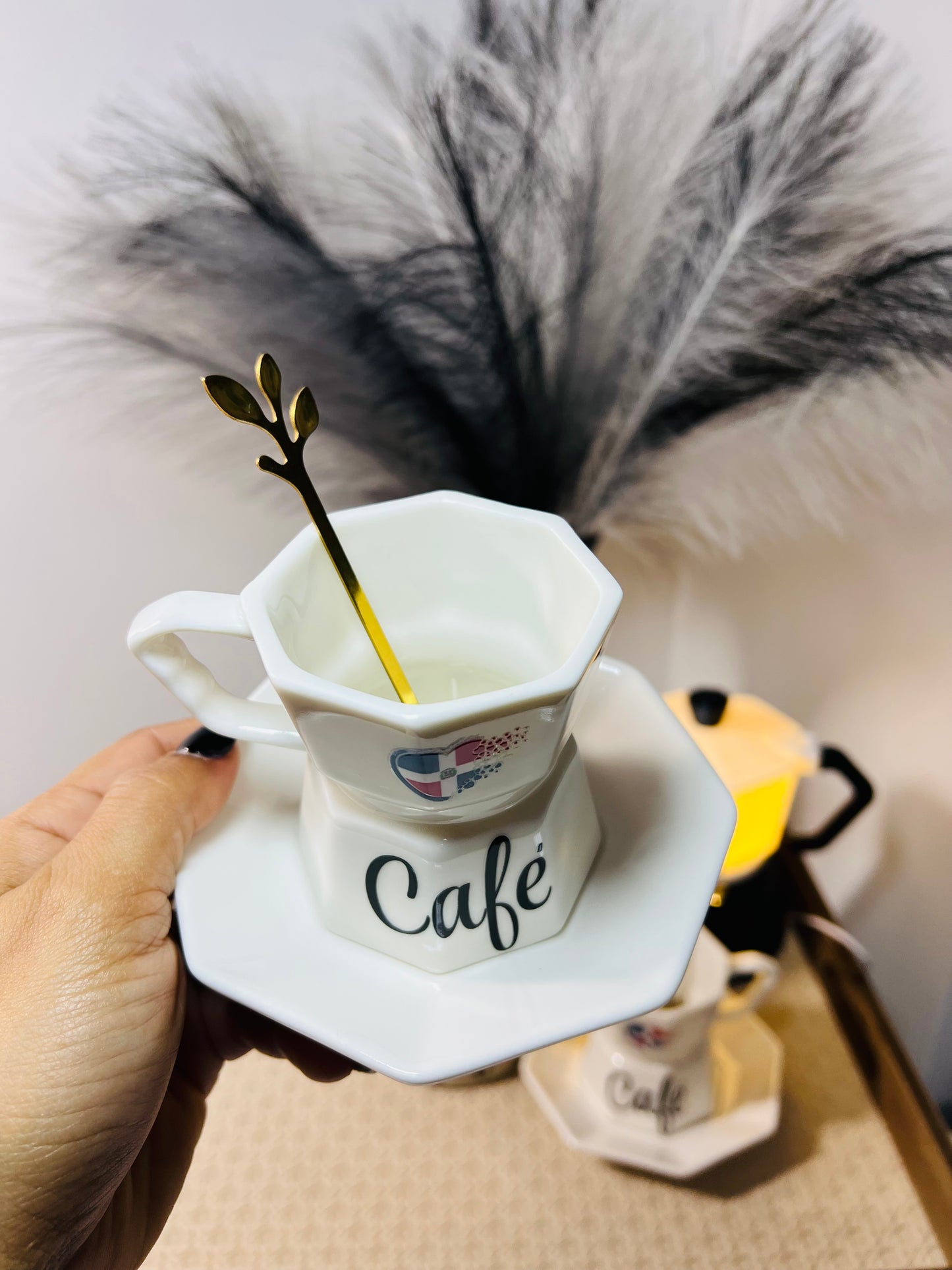 taza cerámica estilo  cafetera!