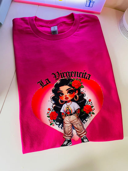Camisetas de manga corta virgencita!